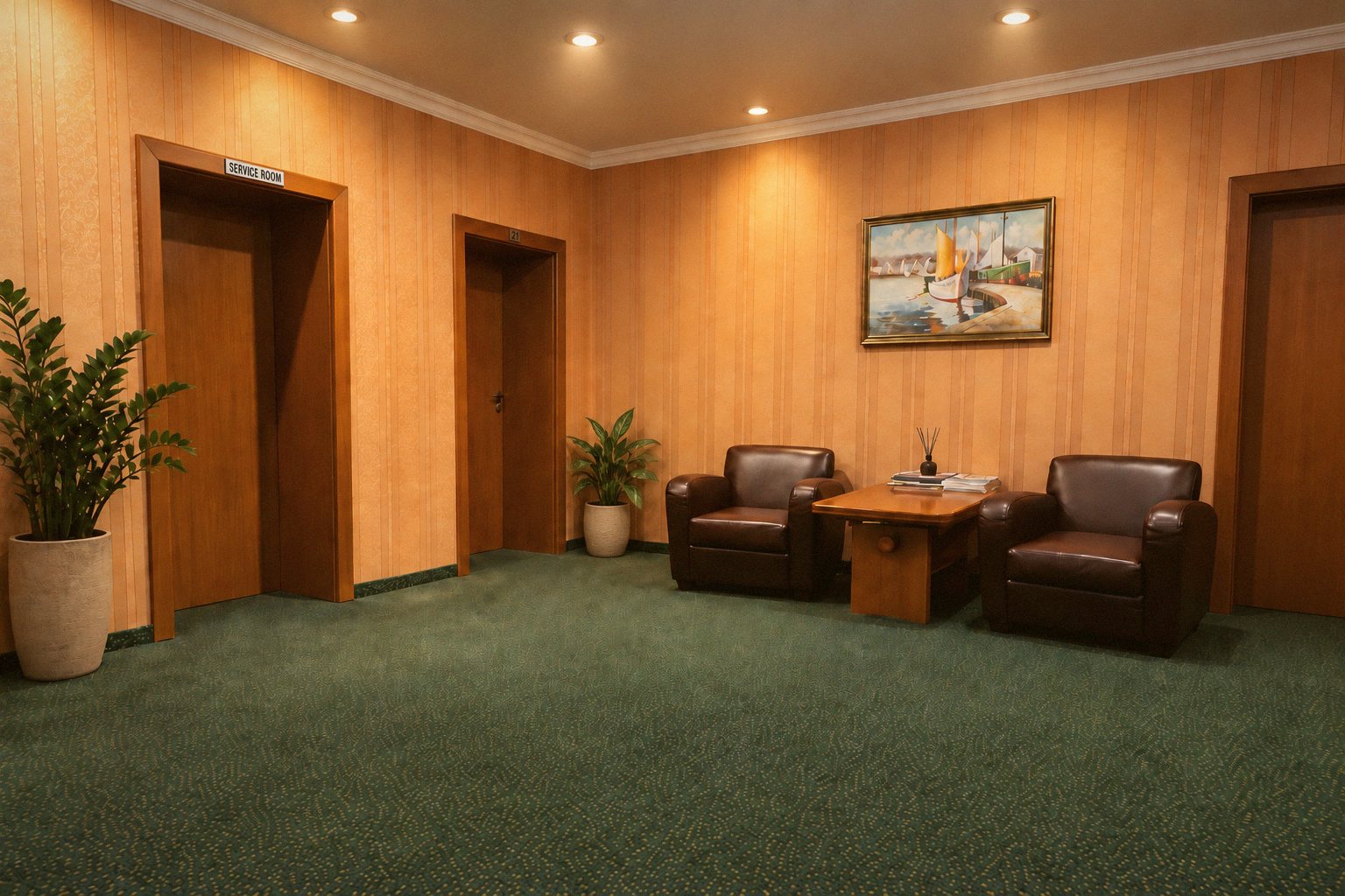 Холл с креслами в Luna Hotel